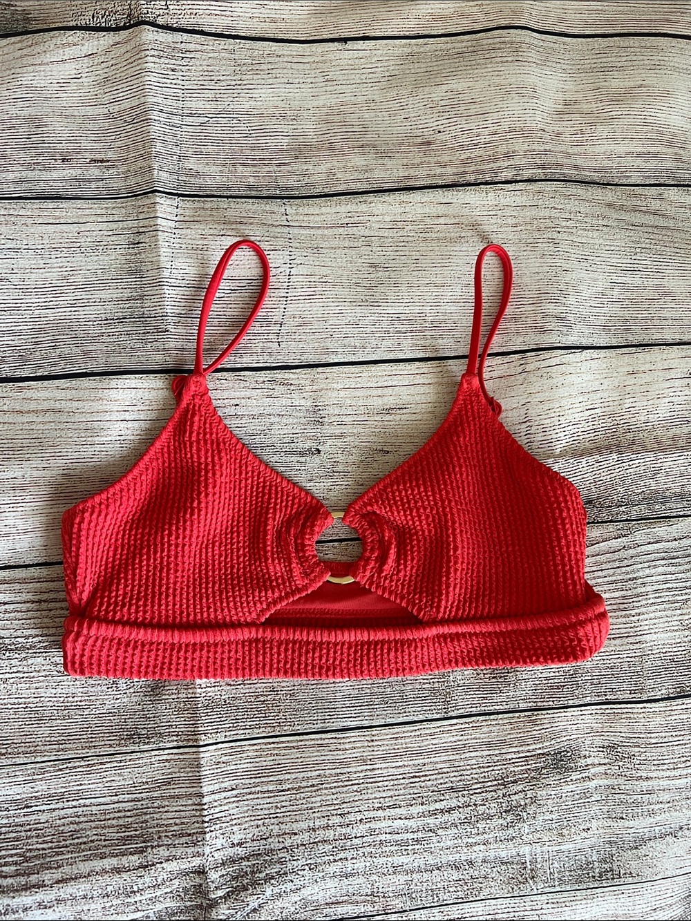 aerie Crinkle Ring-Front Bikini Top
